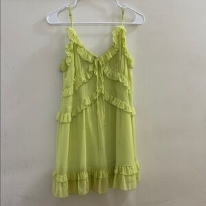 Forever 21 Light Green Ruffle Top